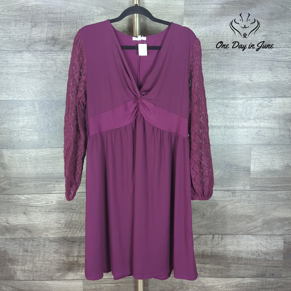 Maurices Long Lace Sleeve Mini Dress Size XXL